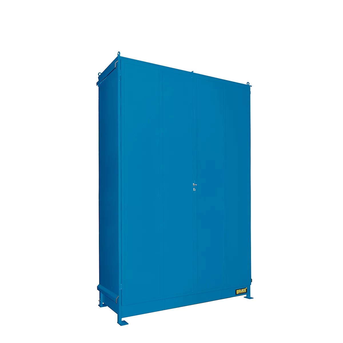 Regalcontainer BAUER CEN 33-3 IBC, Stahl, Doppelflügeltor, B 3895 x T 1585 x H 4995 mm, blau