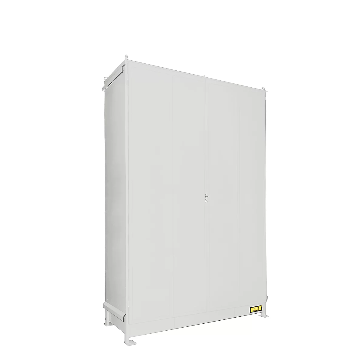 Regalcontainer BAUER CEN 33-3 IBC, Stahl, Doppelflügeltor, B 3895 x T 1585 x H 4995 mm, weiß