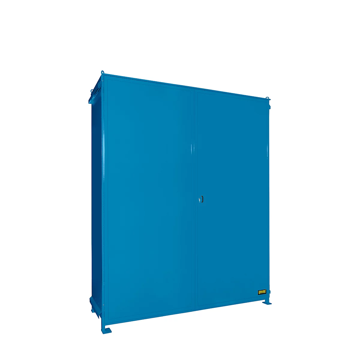 Regalcontainer BAUER CEN 36-3, Stahl, Doppelflügeltor, B 4195 x T 1585 x H 4535 mm, blau