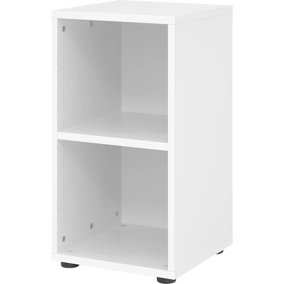 Regale Breno, 2 OH, 28 kg je Boden, B 400 x T 400 x H 748 mm, Spanplatte, weiß