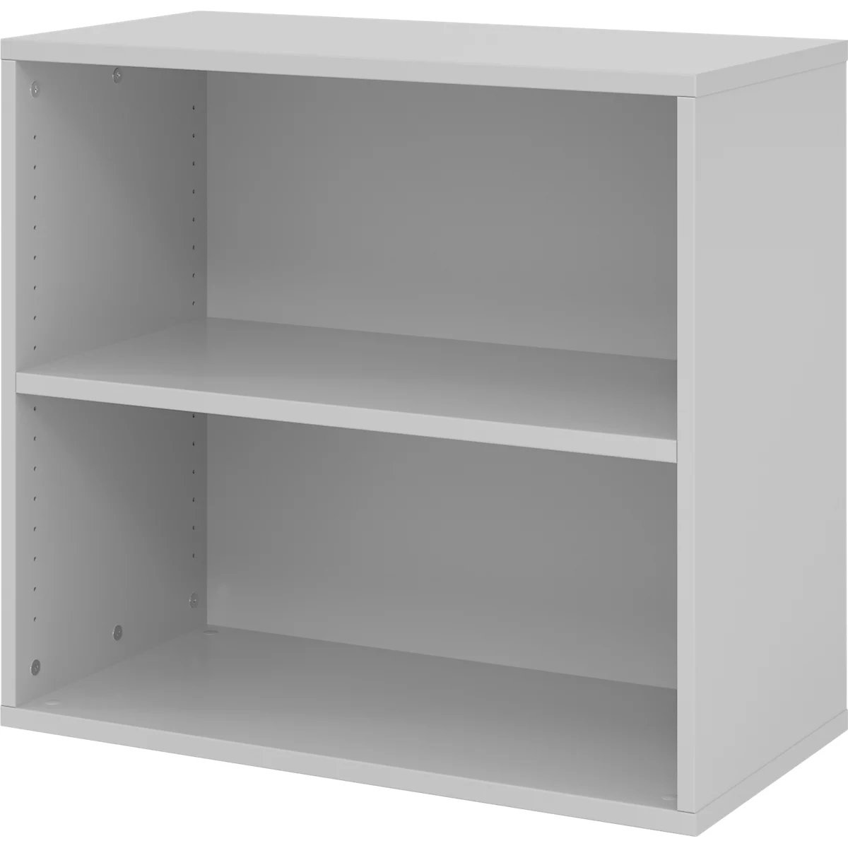 Regale Breno, 2 OH, 28 kg je Boden, B 800 x T 400 x H 748 mm, Spanplatte, lichtgrau