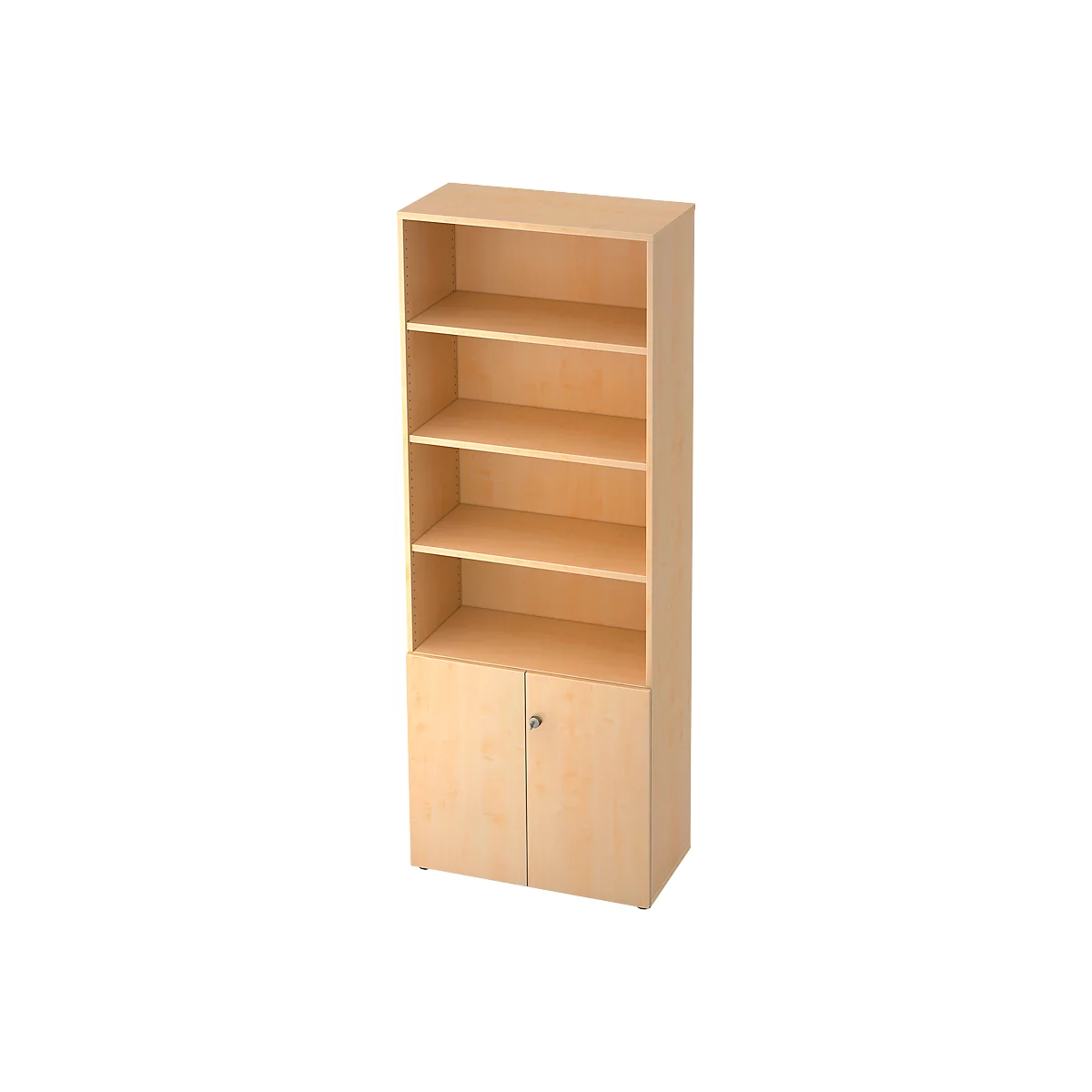 Regalschrank TOPAS LINE, 4 OH Regal/2 OH Türen, Ahorn/Ahorn