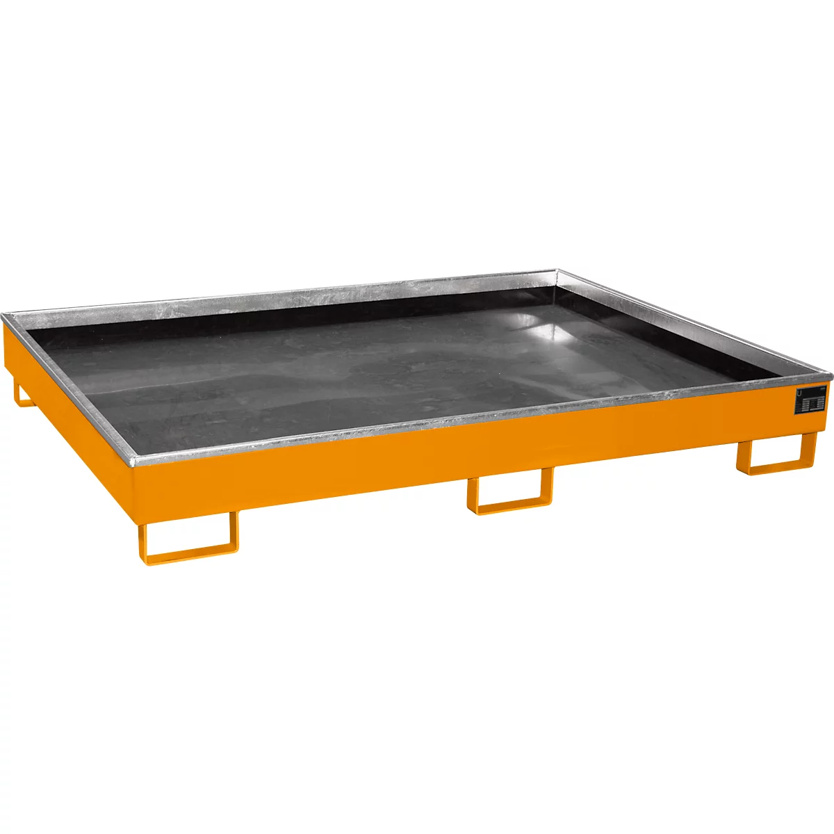 Regalwanne mit PE-Einsatz Regalwanne RW 1800 PE, lackiert, Gelborange