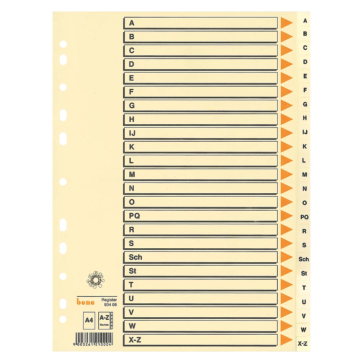 Register A-Z, Karton A4 5 Stk.