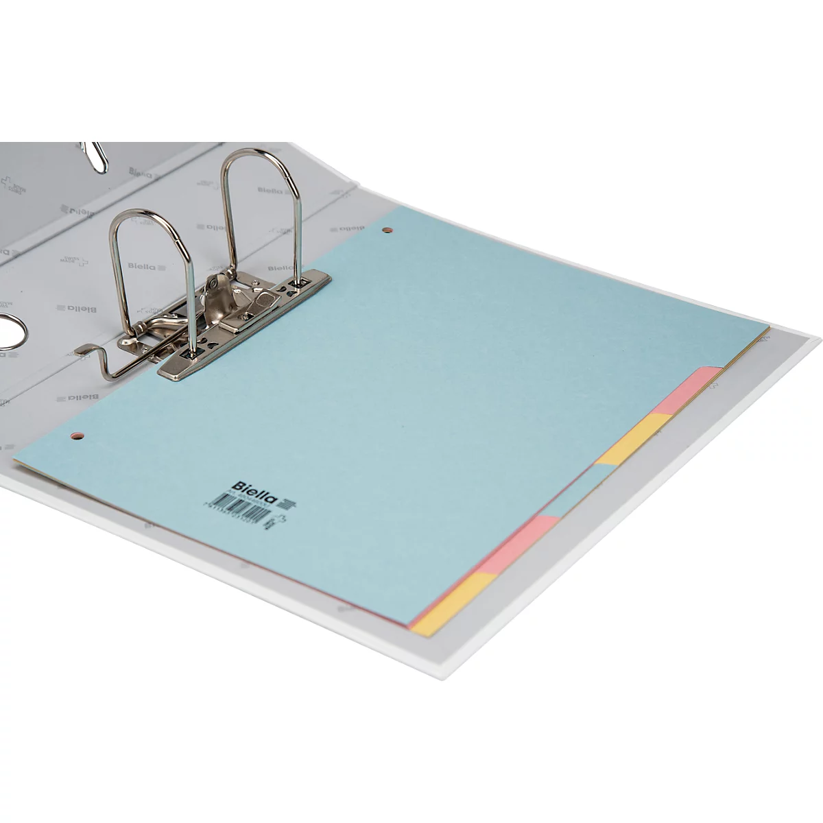 Register Biella, für DIN A4, 6-teilig, blanko, L 310 x B 235 x H 2 mm, Karton, farbig