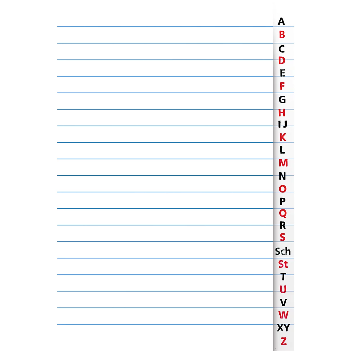 Register, liniert, A6, 40 Blatt
