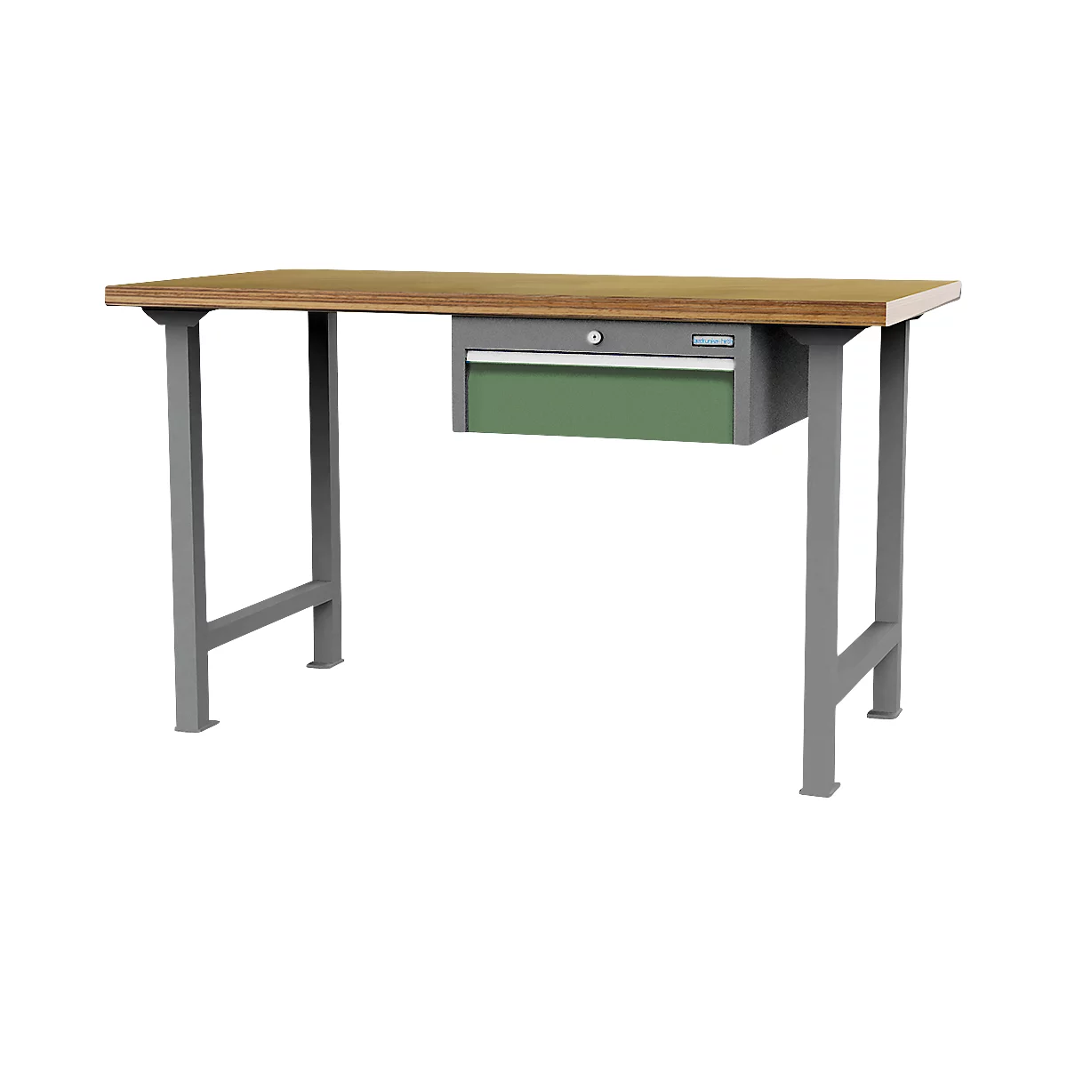 Reihenwerkbank Bedrunka+Hirth, Buche-Multiplex-Arbeitsplatte, Unterhängeschrank mit 1 Schub, abschließbar, bis 200 kg, B 1500 x T 750 x H 859 mm