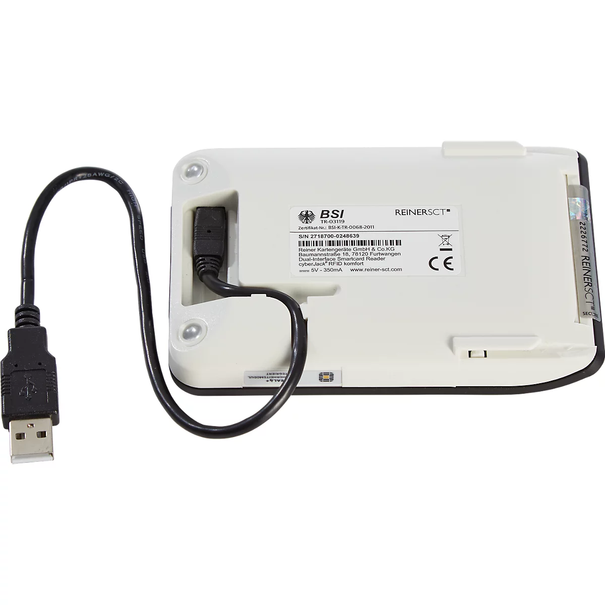 REINERSCT chipkaartenlezer cyberjack RFID comfort, PIN-invoer, multi-applicaties
