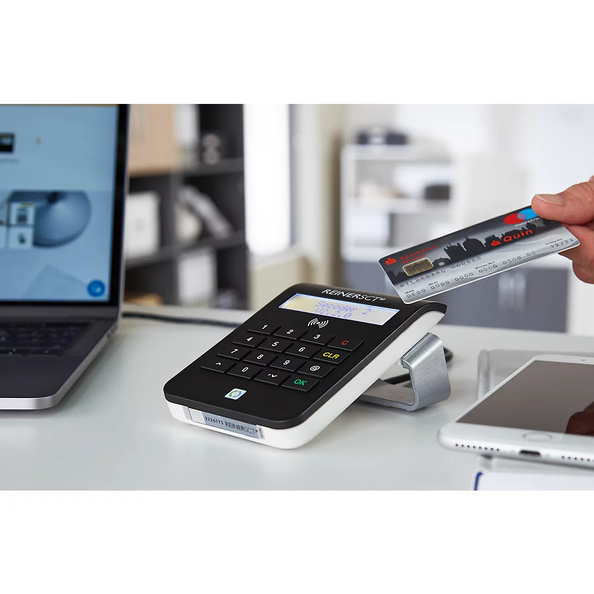 REINERSCT chipkaartenlezer cyberjack RFID comfort, PIN-invoer, multi-applicaties