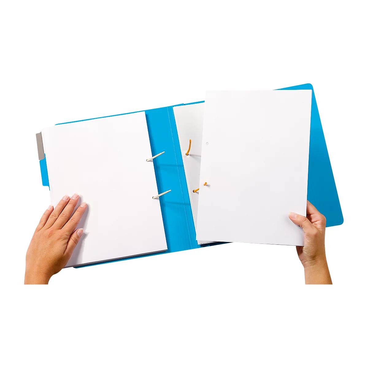 Reliures de documents Clip Plus JALEMA, plastique, hauteur complète, 10 p., noir