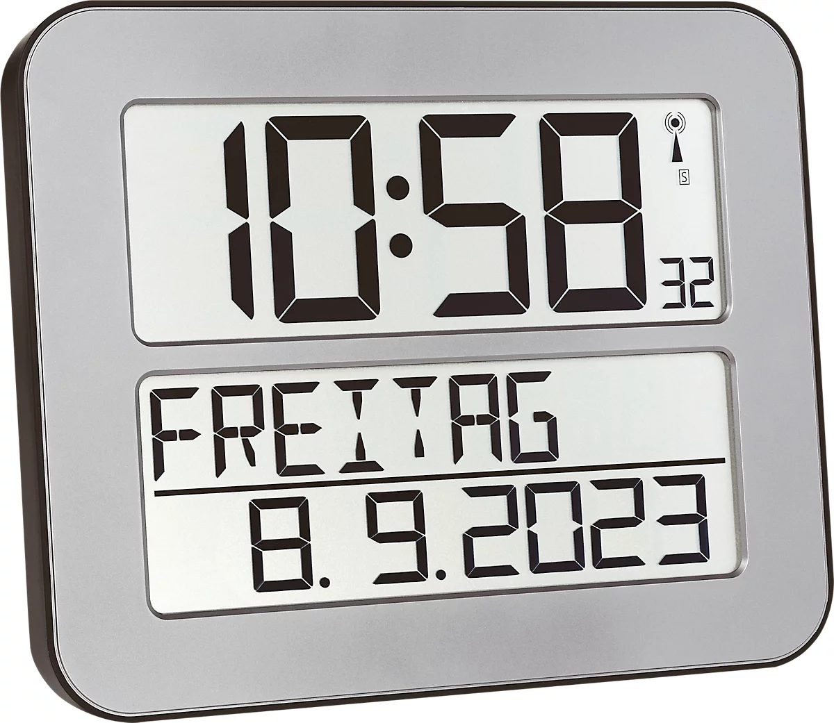 Reloj radiocontrolado Time Line MAX, plata/negro
