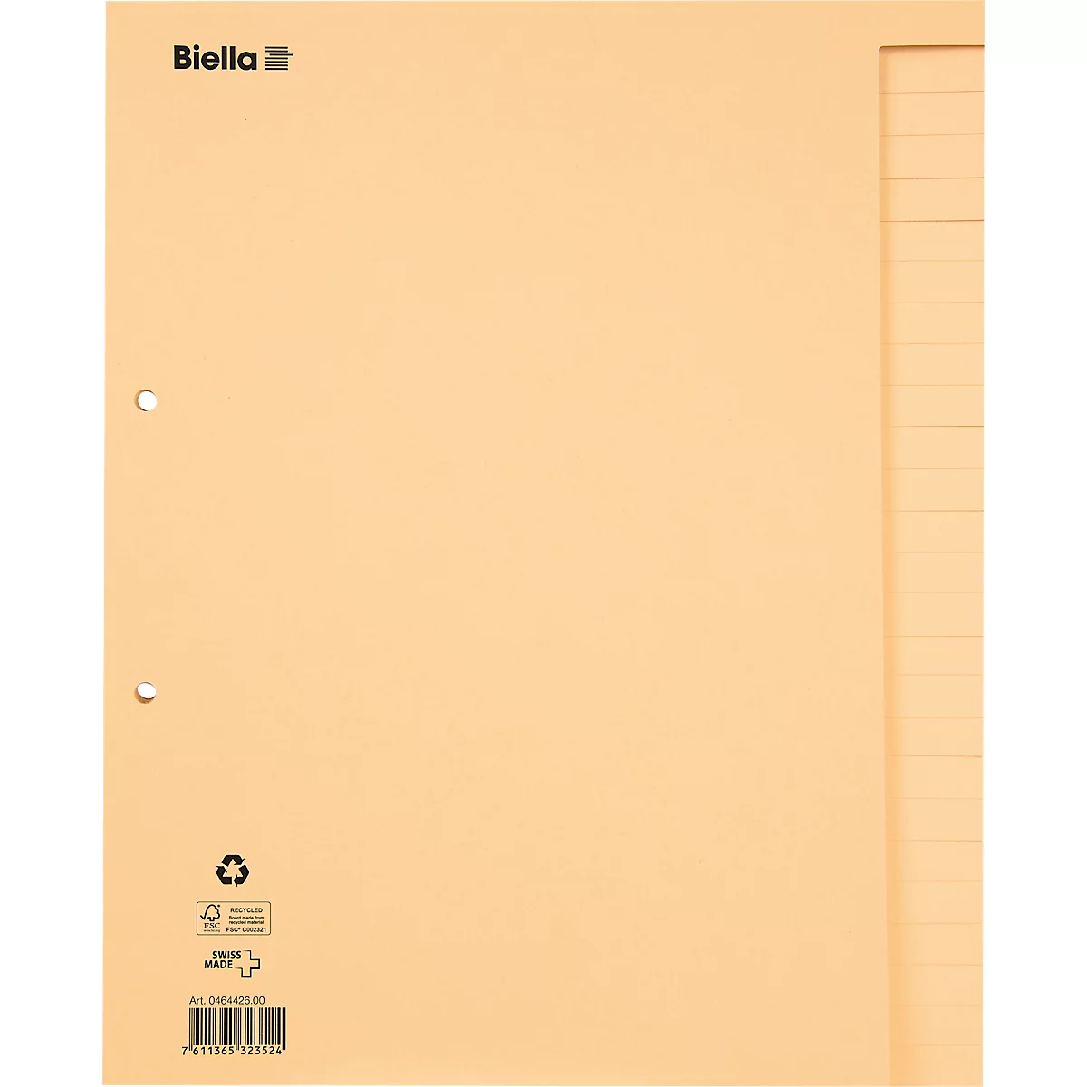 Répertoire Biella Bauabrechnung, pour DIN A4, non imprimé, 26 pièces, L 315 x l 245 x H 5,5 mm, carton, brun