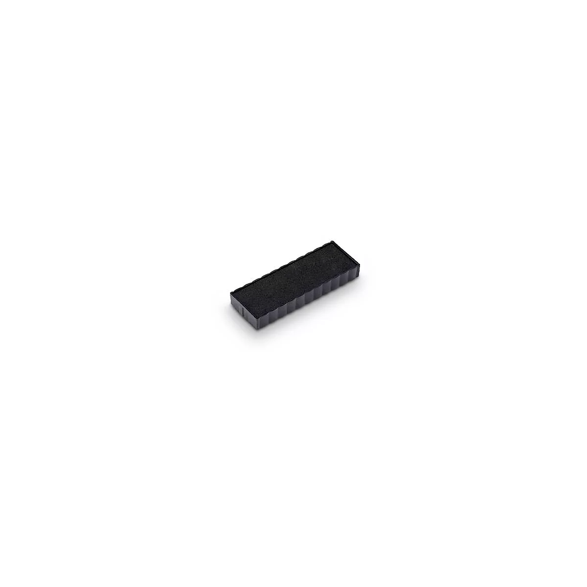 Black ink pad in rectangular shape on white background.