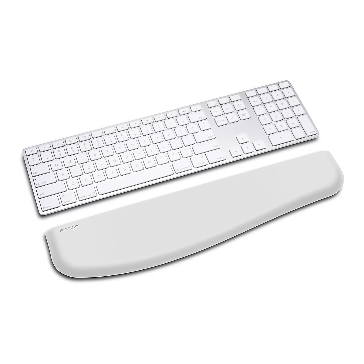 Repose-poignets ErgoSoft Kensington, pour claviers plats, rembourré, similicuir, gris