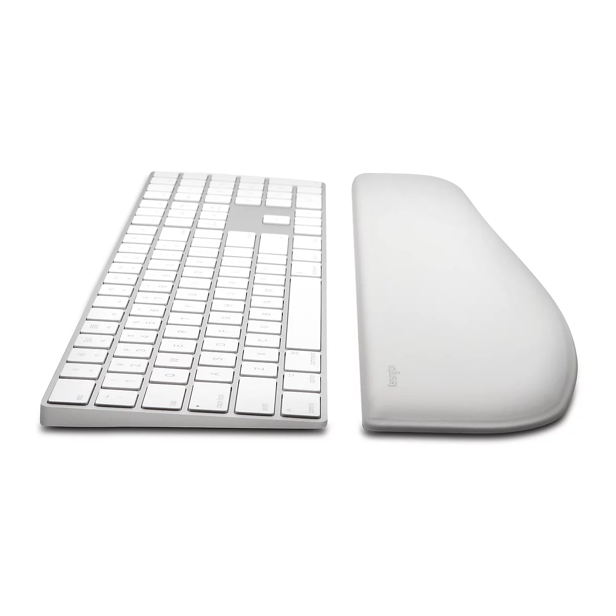 Repose-poignets ErgoSoft Kensington, pour claviers plats, rembourré, similicuir, gris