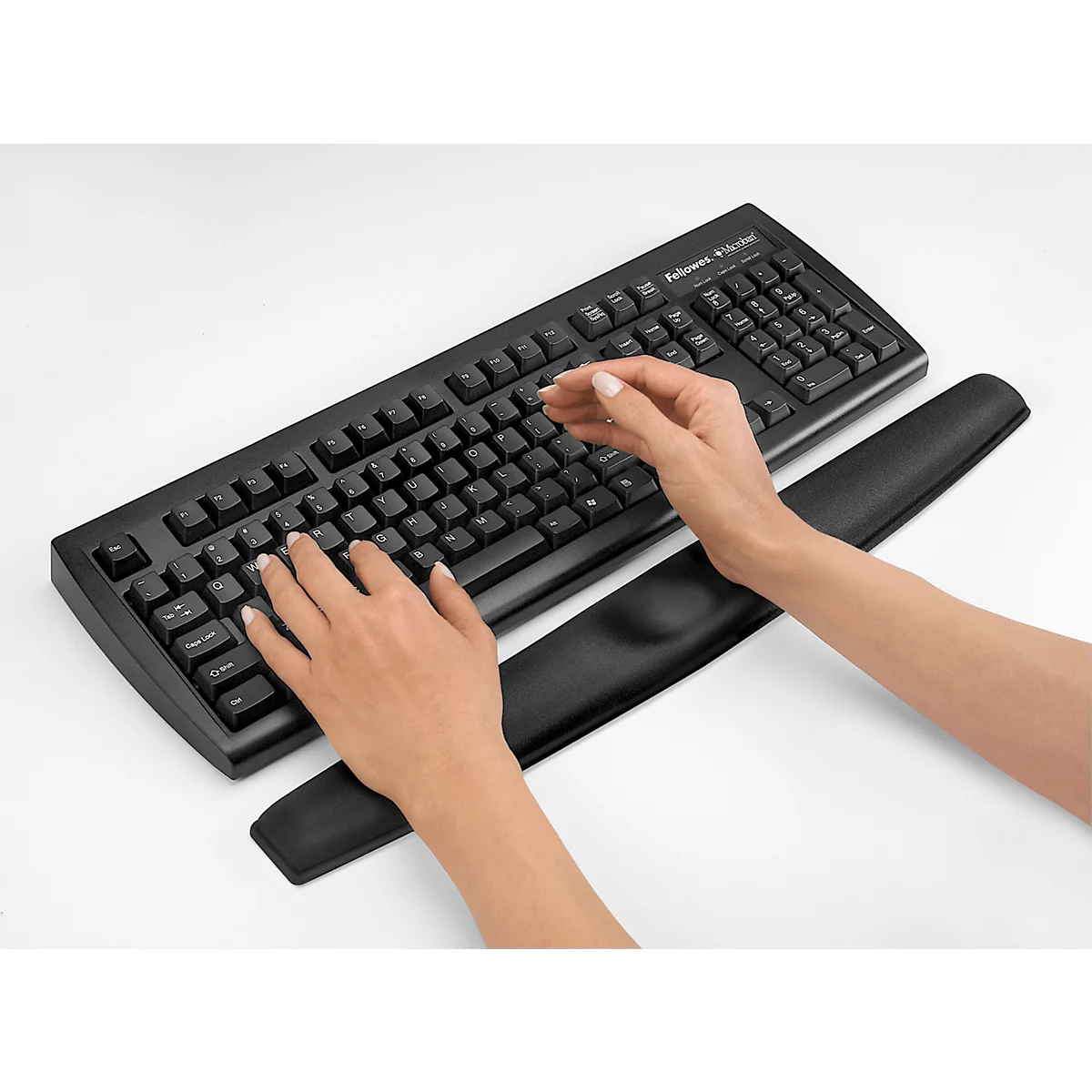 Repose-poignets pour clavier avec mousse à mémoire de forme, noir