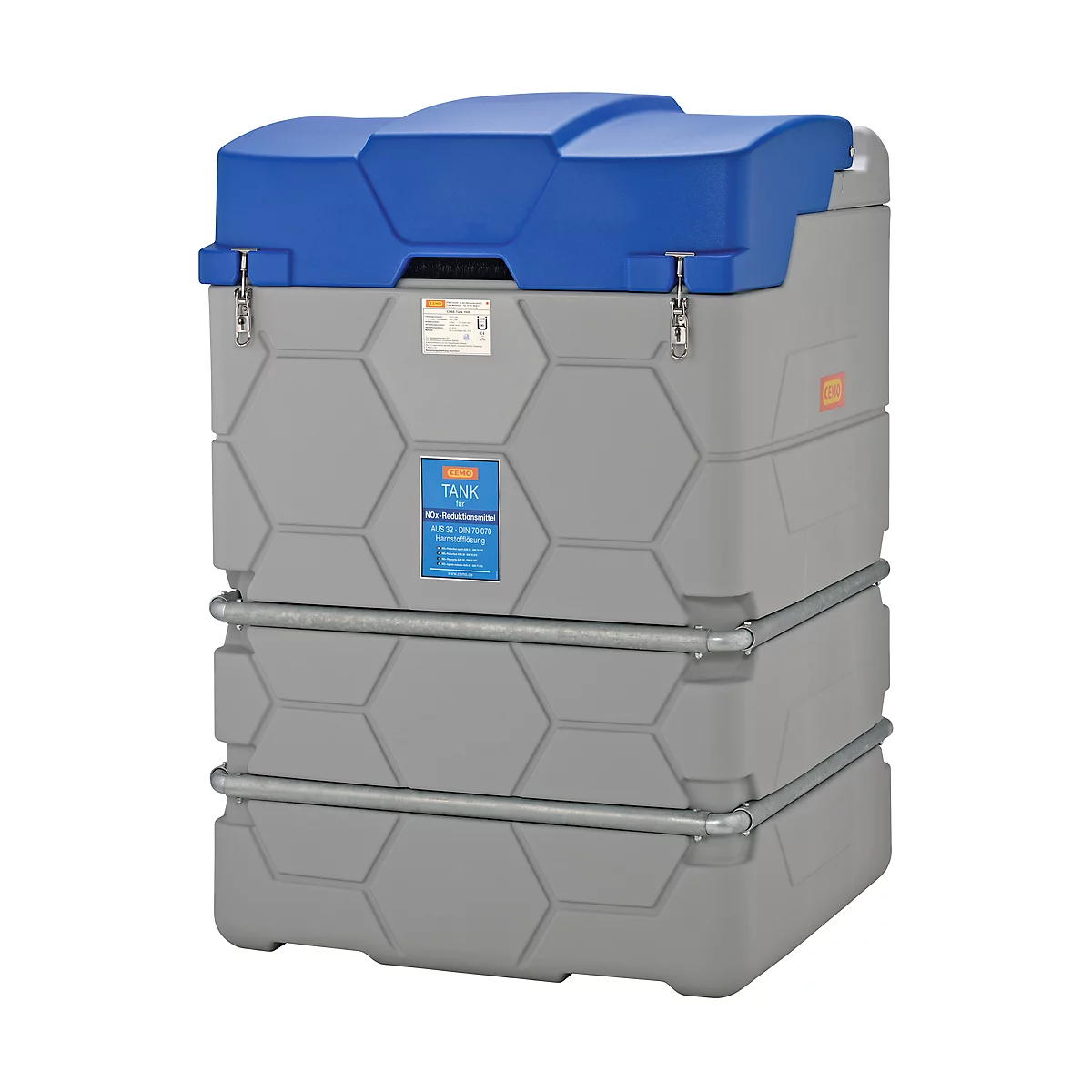 Réservoir à AdBlue CUBE, système complet, diff. tailles, 1500 L, protection antidébordement, pompe électrique de 230 V