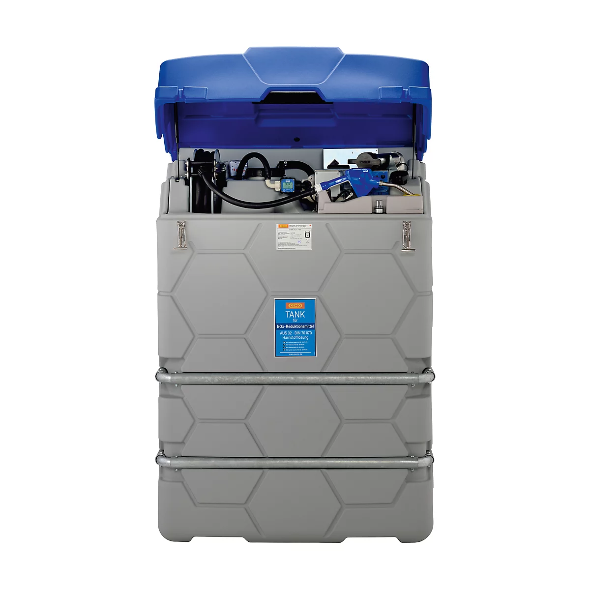 Réservoir à AdBlue CUBE, système complet, diff. tailles, 2500 L, protection antidébordement, pompe électrique de 230 V