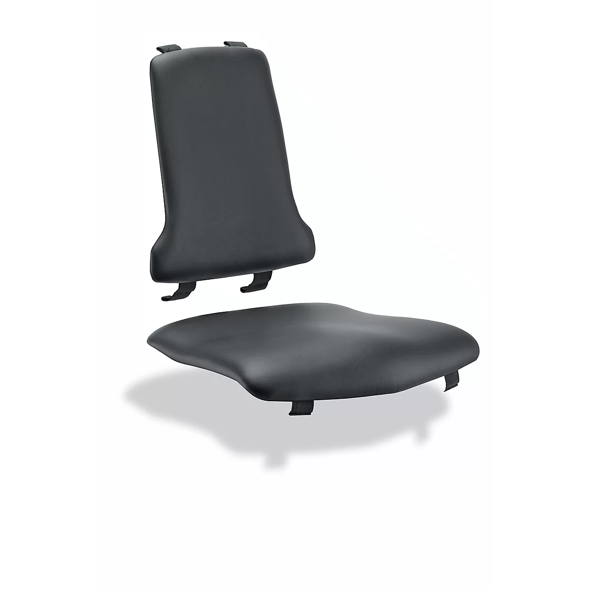 Revêtement pour siège de bureau SINTEC/SINTEC 2 bimos, remplaçable, similicuir, antibactérien, noir