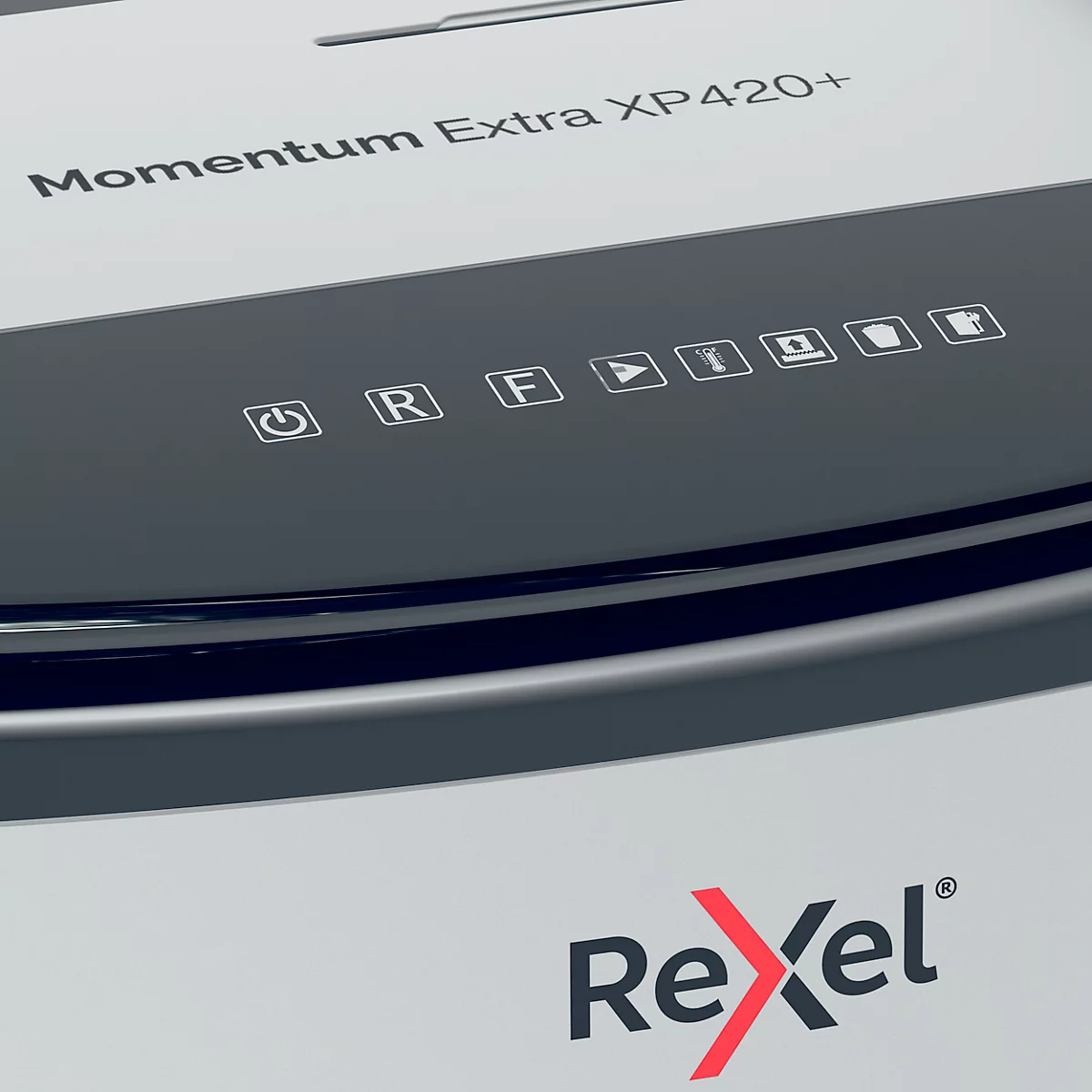 Rexel Momentum Extra XP420+ Aktenvernichter, mobil, P4, Partikelschnitt 4 x 35 mm, 60 l, 20 Blatt Schnittleistung, schwarz