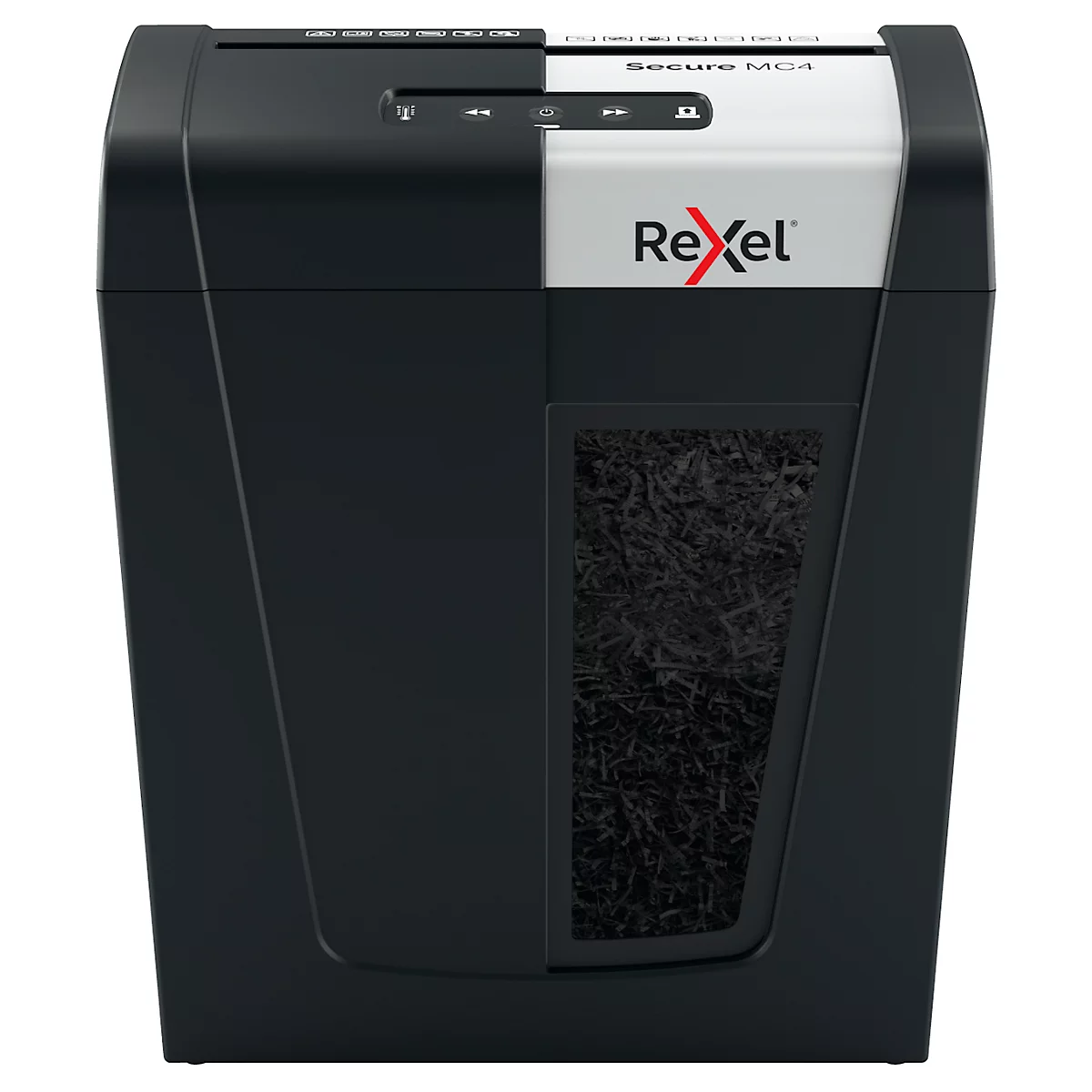 Rexel Secure MC3 Whisper-Shred™ Aktenvernichter P5, Mikroschnitt 2 x 15 mm, 10 l, 3 Blatt Schnittleistung, Anti-Papierstau-Technologie, schwarz