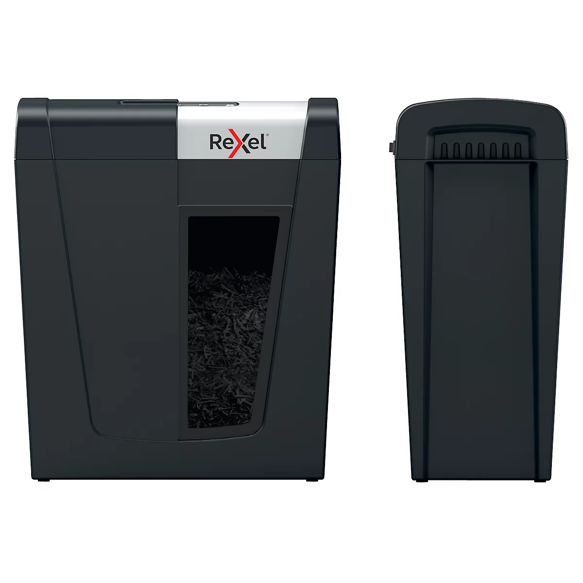 Rexel Secure MC4 Whisper-Shred™ Aktenvernichter P5, Mikroschnitt 2 x 15 mm, 14 l, 4 Blatt Schnittleistung, Anti-Papierstau-Technologie, schwarz