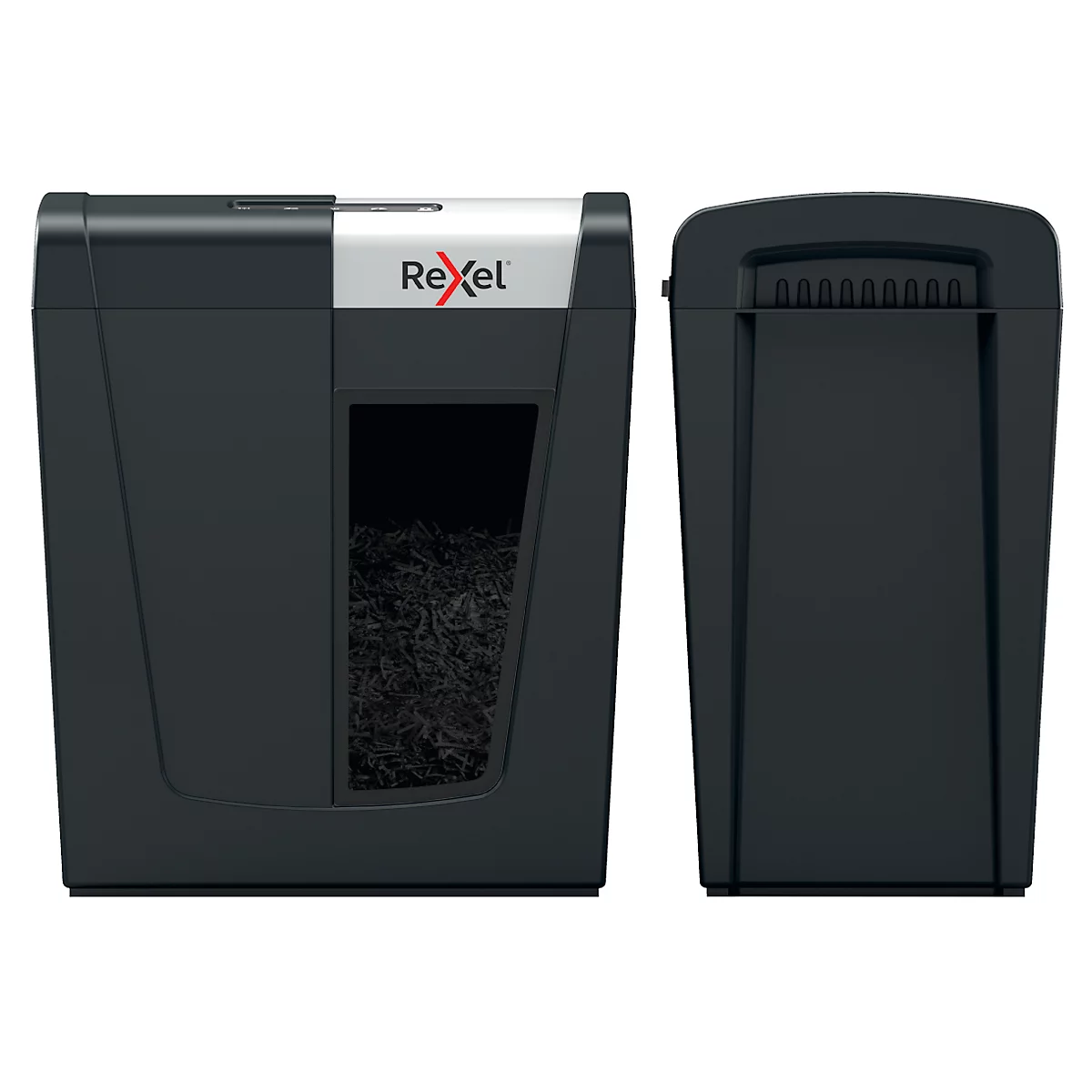 Rexel Secure MC6 Whisper-Shred™ Aktenvernichter P5, Mikroschnitt 2 x 15 mm, 18 l, 6 Blatt Schnittleistung, Anti-Papierstau-Technologie, schwarz