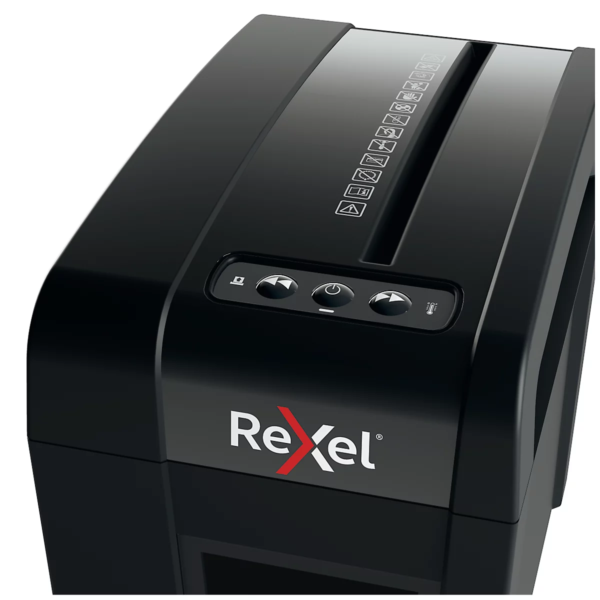 Rexel Secure X6-SL Slimline Whisper-Shred™ Aktenvernichter P4, Partikelschnitt 4 x 40 mm, 10 l, 6 Blatt Schnittleistung, schwarz