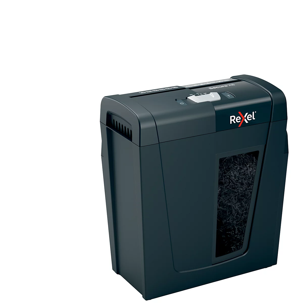Rexel Secure X8 Aktenvernichter P4, Partikelschnitt 4 x 40 mm, 14 l, 8 Blatt Schnittleistung, Anti-Papierstau-Technologie, schwarz