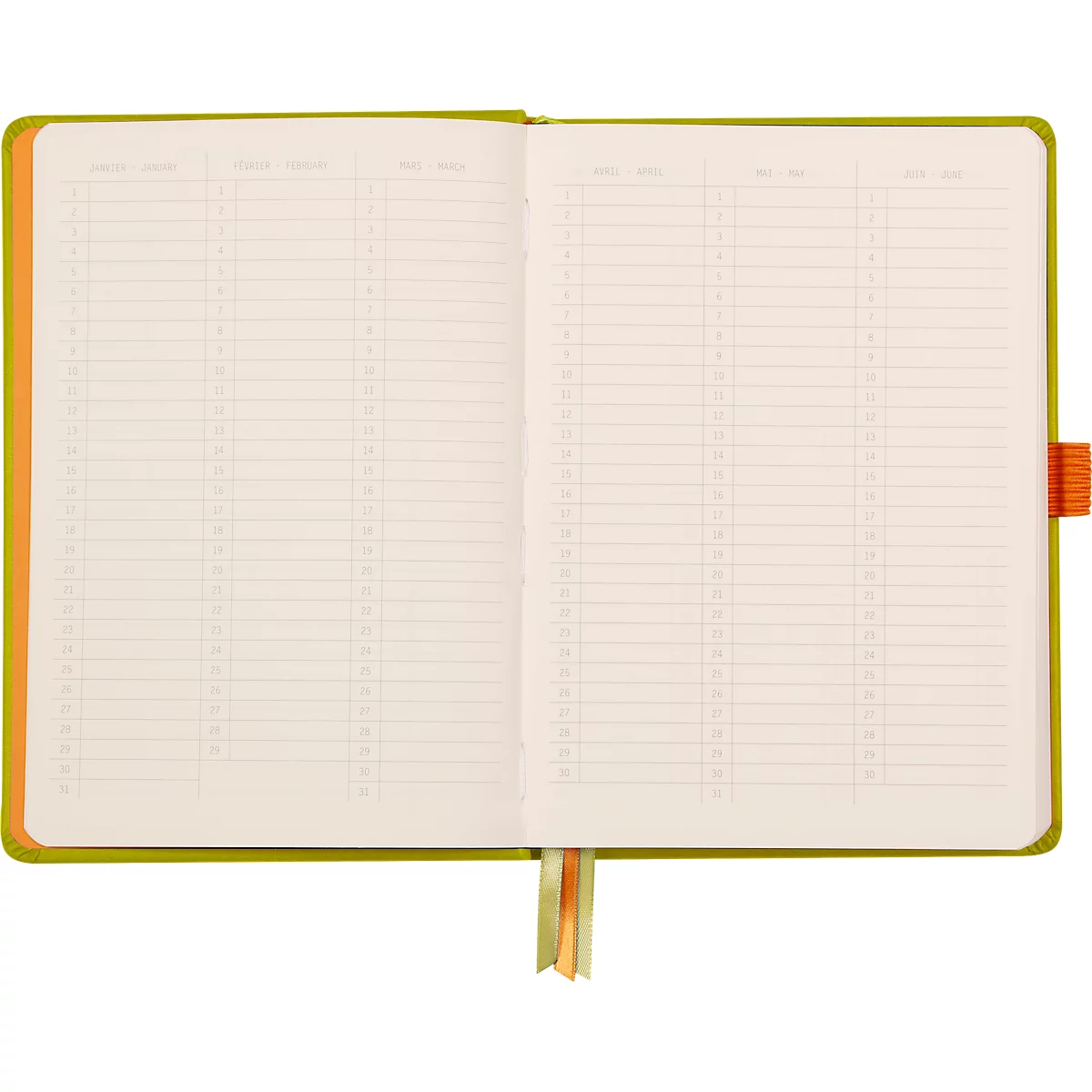 Rhodia Notizbuch Goalbook, 120 Blatt, DIN A5, 90 g/m², Hardcover, gepunktet, anis