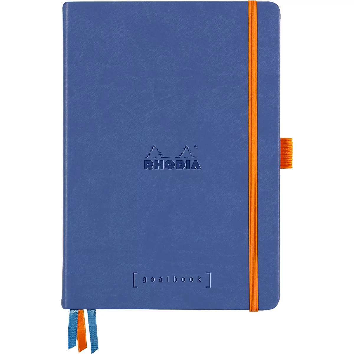 Rhodia Notizbuch Goalbook, 120 Blatt, DIN A5, 90 g/m², Hardcover, gepunktet, blau