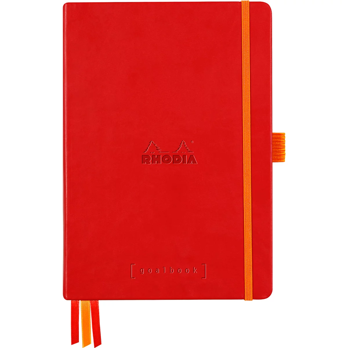Rhodia Notizbuch Goalbook, 120 Blatt, DIN A5, 90 g/m², Hardcover, gepunktet, mohnrot