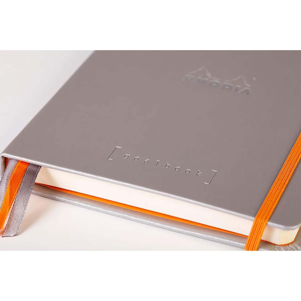 Rhodia Notizbuch Goalbook, 120 Blatt, DIN A5, 90 g/m², Hardcover, gepunktet, silber