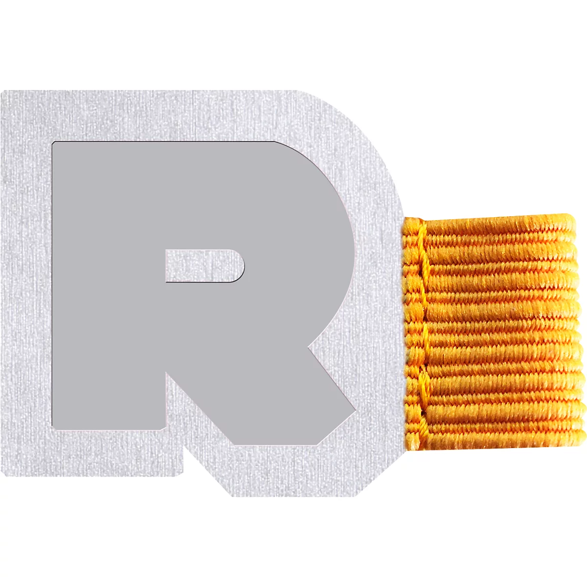 Rhodiarama Stifthalter, selbsthaftend, Gummischlaufe, 40 x 30 mm, silber