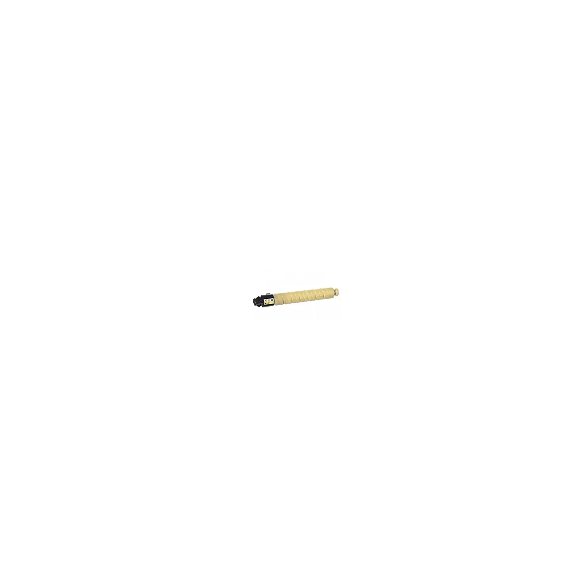 Beige Tonerkartusche mit schwarzem Kopf, auf weißem Grund.