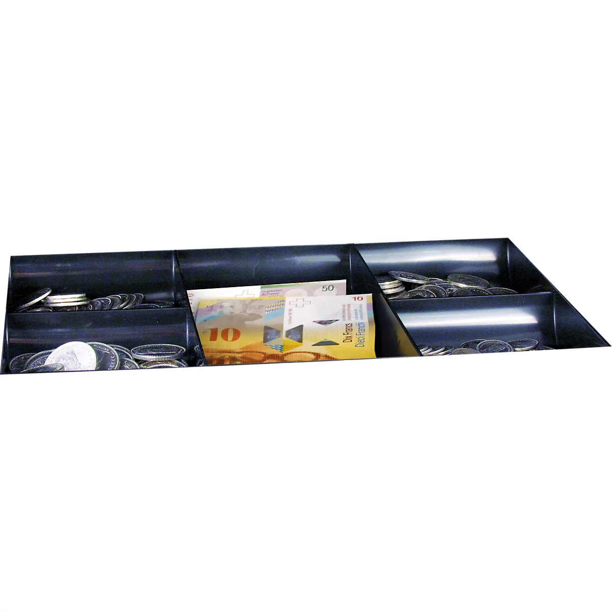Rieffel Geldkassette VT-GK 4, Zylinderschloss, Stahlblech, B 300 x T 217 x H 100 mm, schwarz