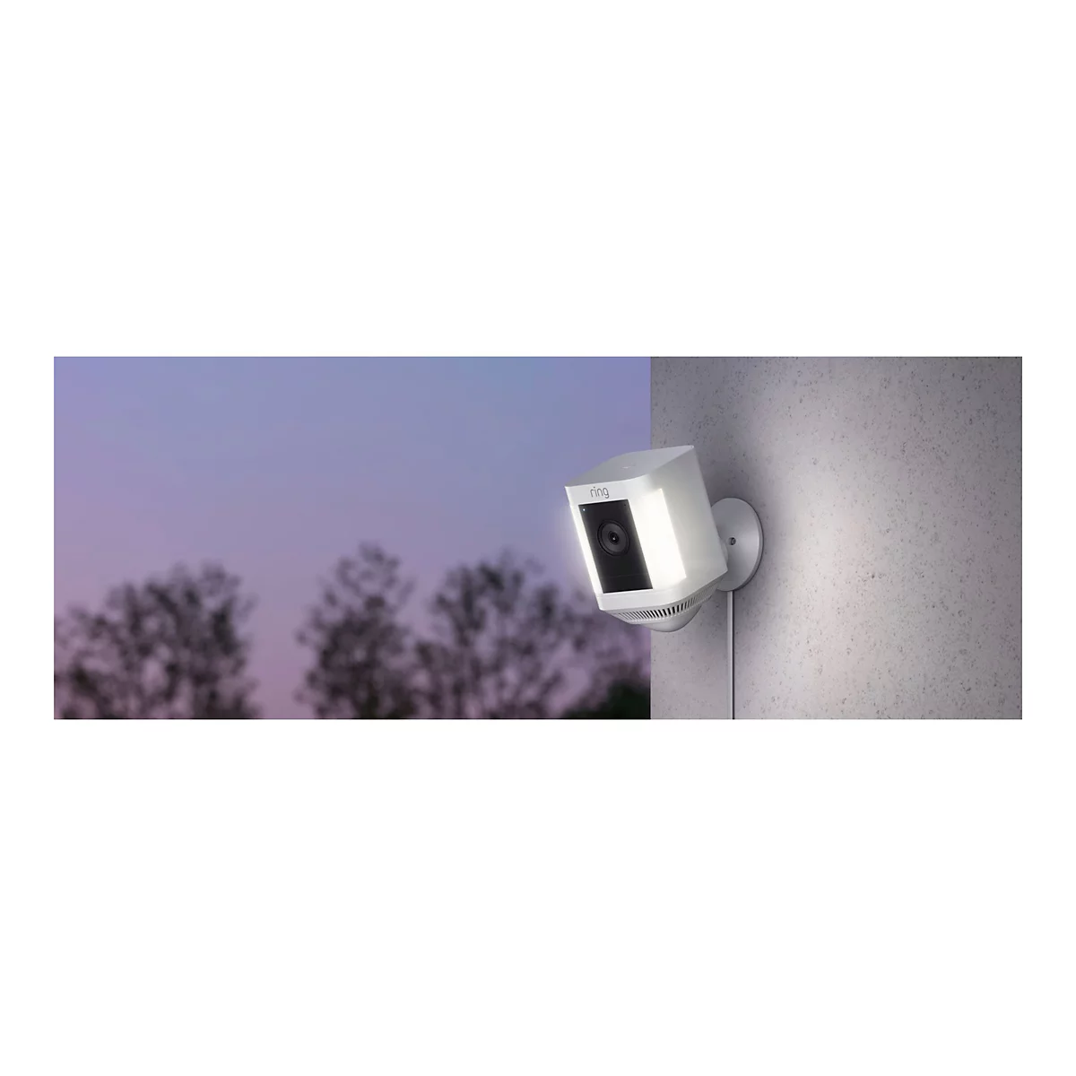 Ring Spotlight Cam Plus Plug-In - Netzwerk-Überwachungskamera - Außenbereich - witterungsbeständig - Farbe (Tag&Nacht) - 1080p