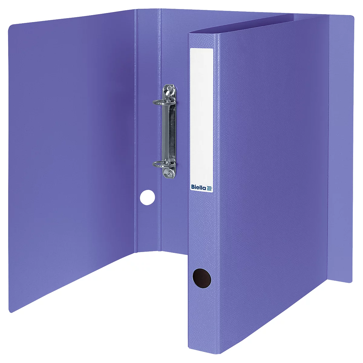 Ringhefter Biella Viria®, für DIN A4, bis 150 Blatt, 2 Ringe Ø 25 mm, mit Griffloch, L 255 x B 31 x H 320 mm, Pappe, violett