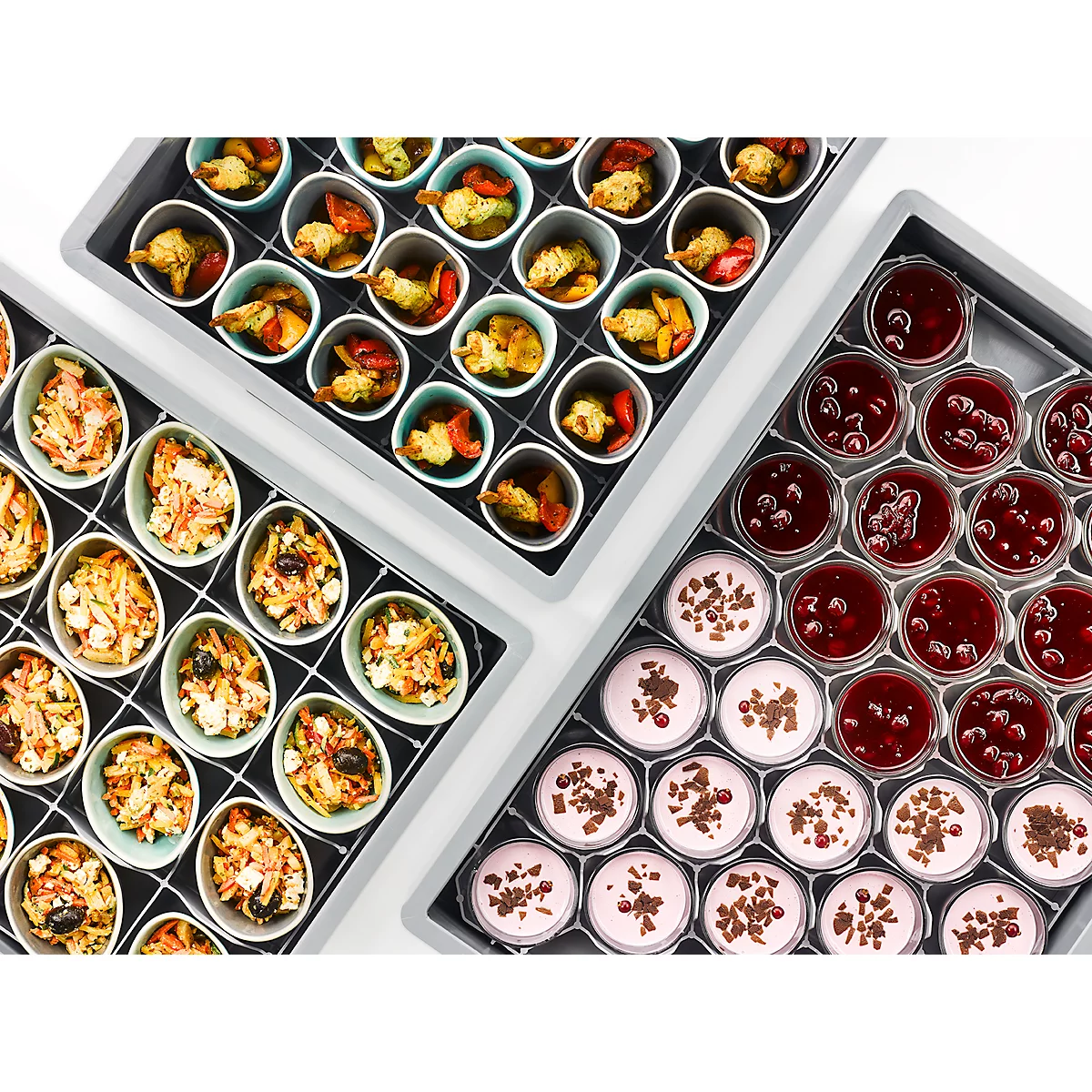 Ringoplast potinzet, voor potten &amp; eurokratten, 5 x 8, bovenzijde, voedselveilig, stapelbaar, B 365 x H 55 mm, kunststof, lichtgrijs