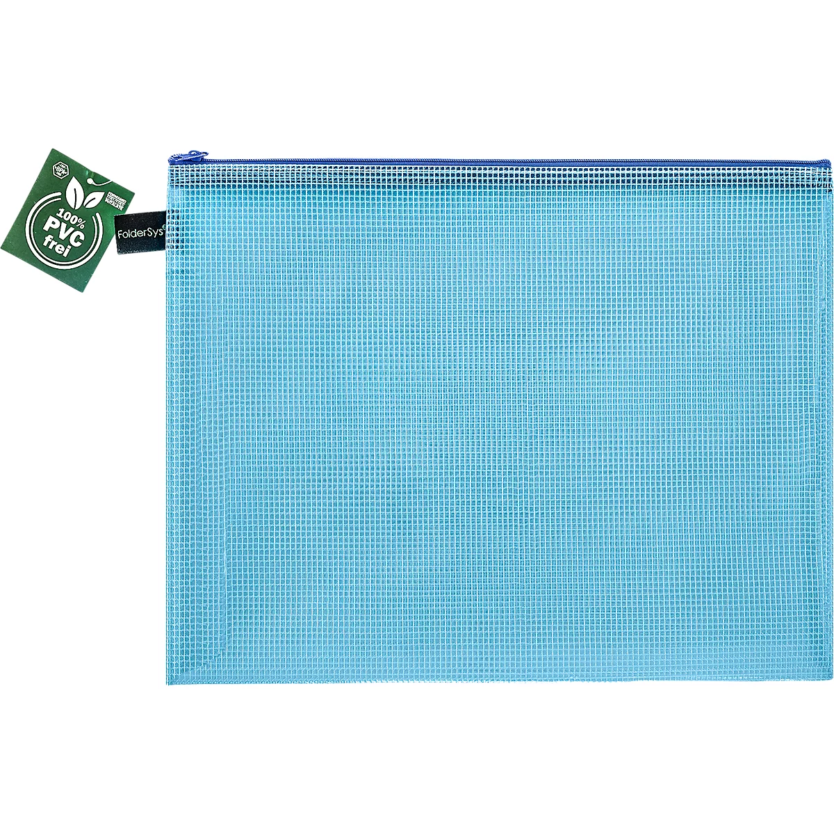 Ritszak FolderSys, A4, dikte 0,20 mm, B 357 x H 272 mm, PVC-vrije folie, blauw-transparant