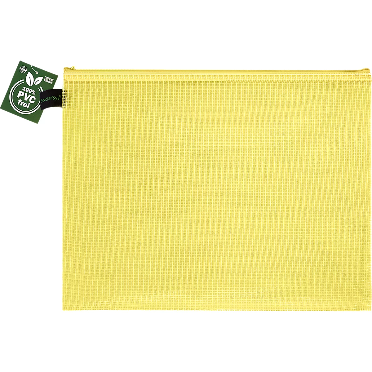 Ritszak FolderSys, A4, dikte 0,20 mm, B 357 x H 272 mm, PVC-vrije folie, geel-transparant