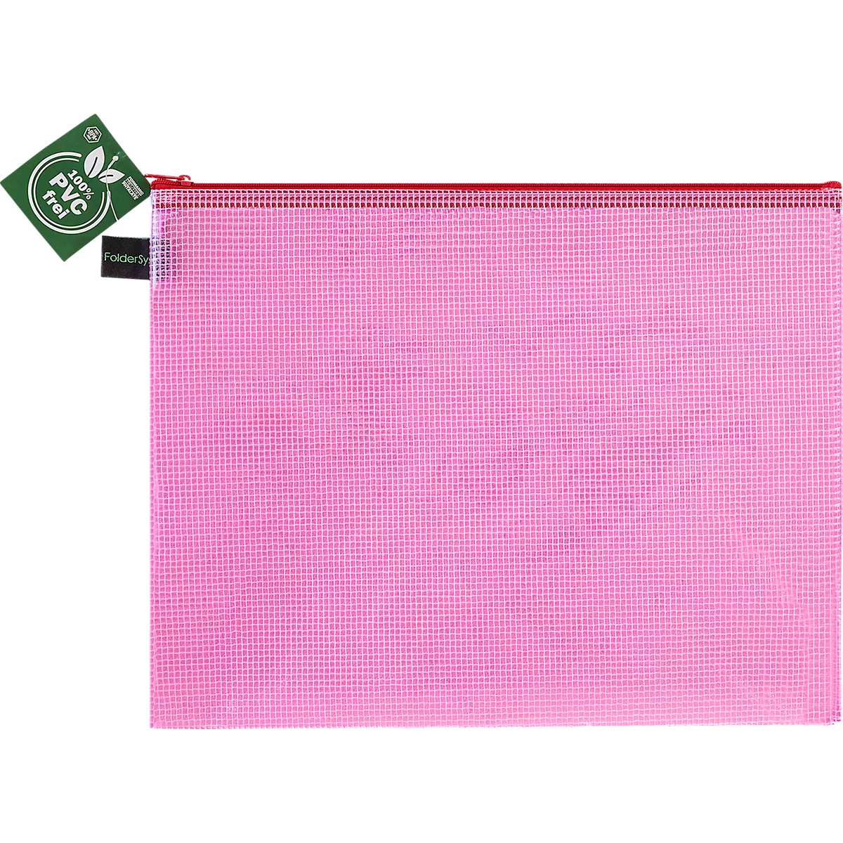 Ritszak FolderSys, A4, dikte 0,20 mm, B 357 x H 272 mm, PVC-vrije folie, rood-transparant