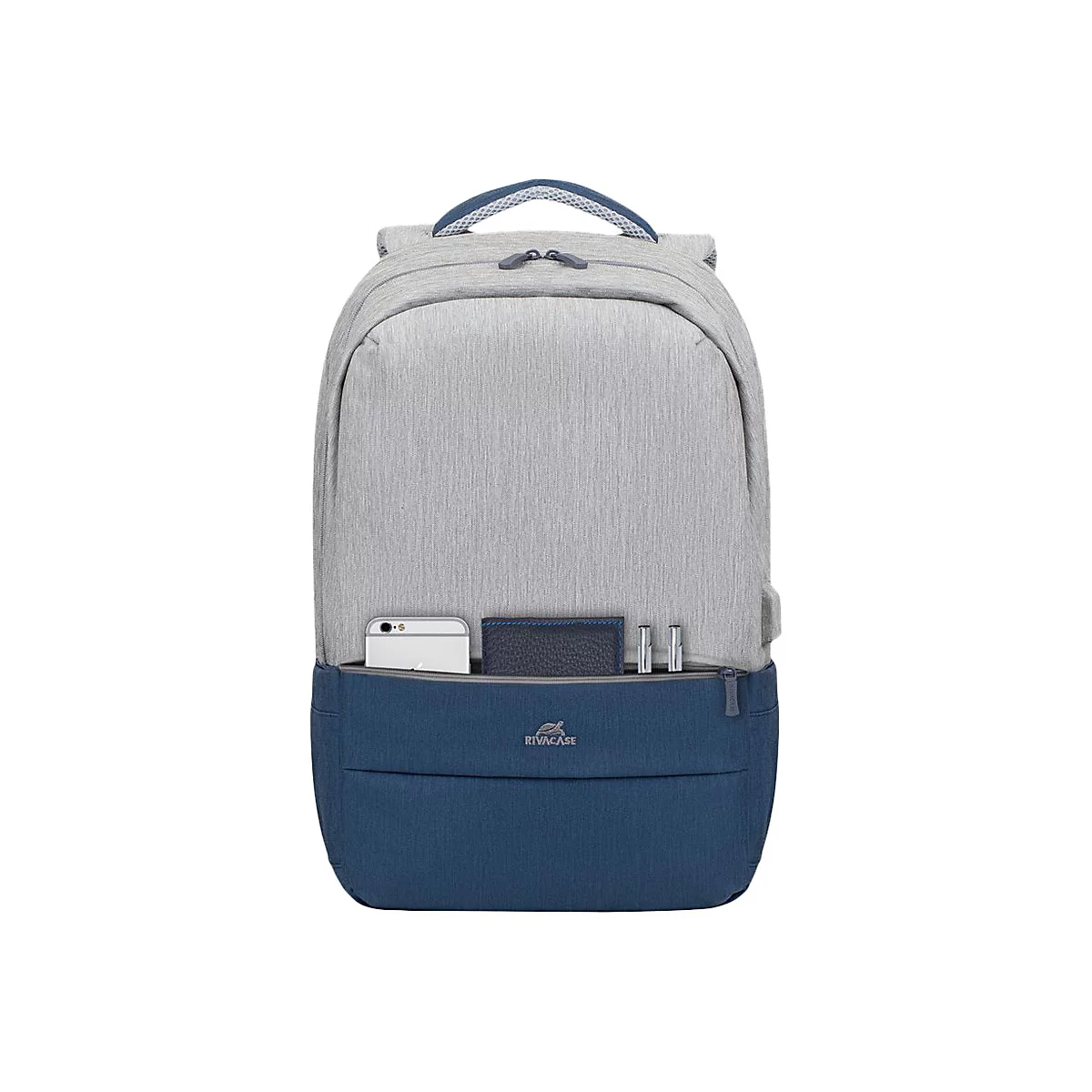 Riva Case 75 series 7567 - Notebook-Rucksack - 43.9 cm (17.3') - Grau, dunkelblau