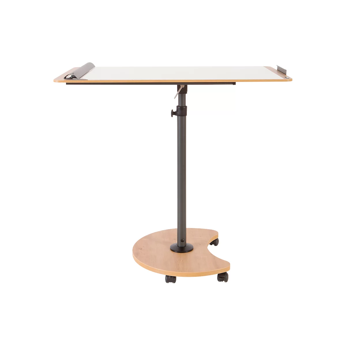 Rocada Natural Transformer flip-over, stalen bord, frame in houtlook, met wielen
