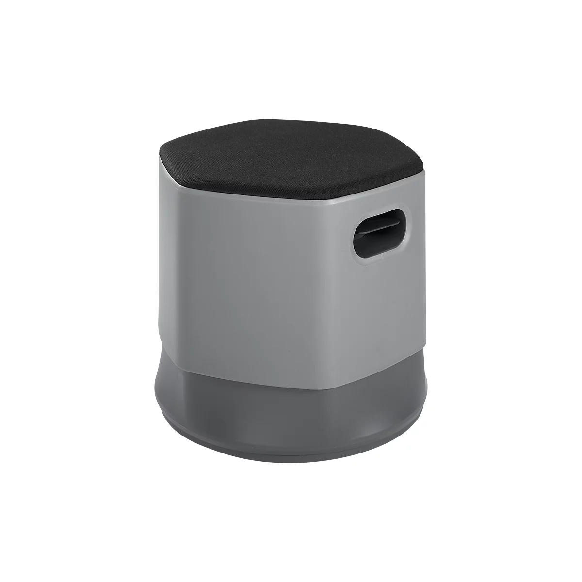 rocada Soft Seating Sitzhocker 3D, Ø 450 x H 440-560 mm, höhenverstellbar, flammenhemmend, grau