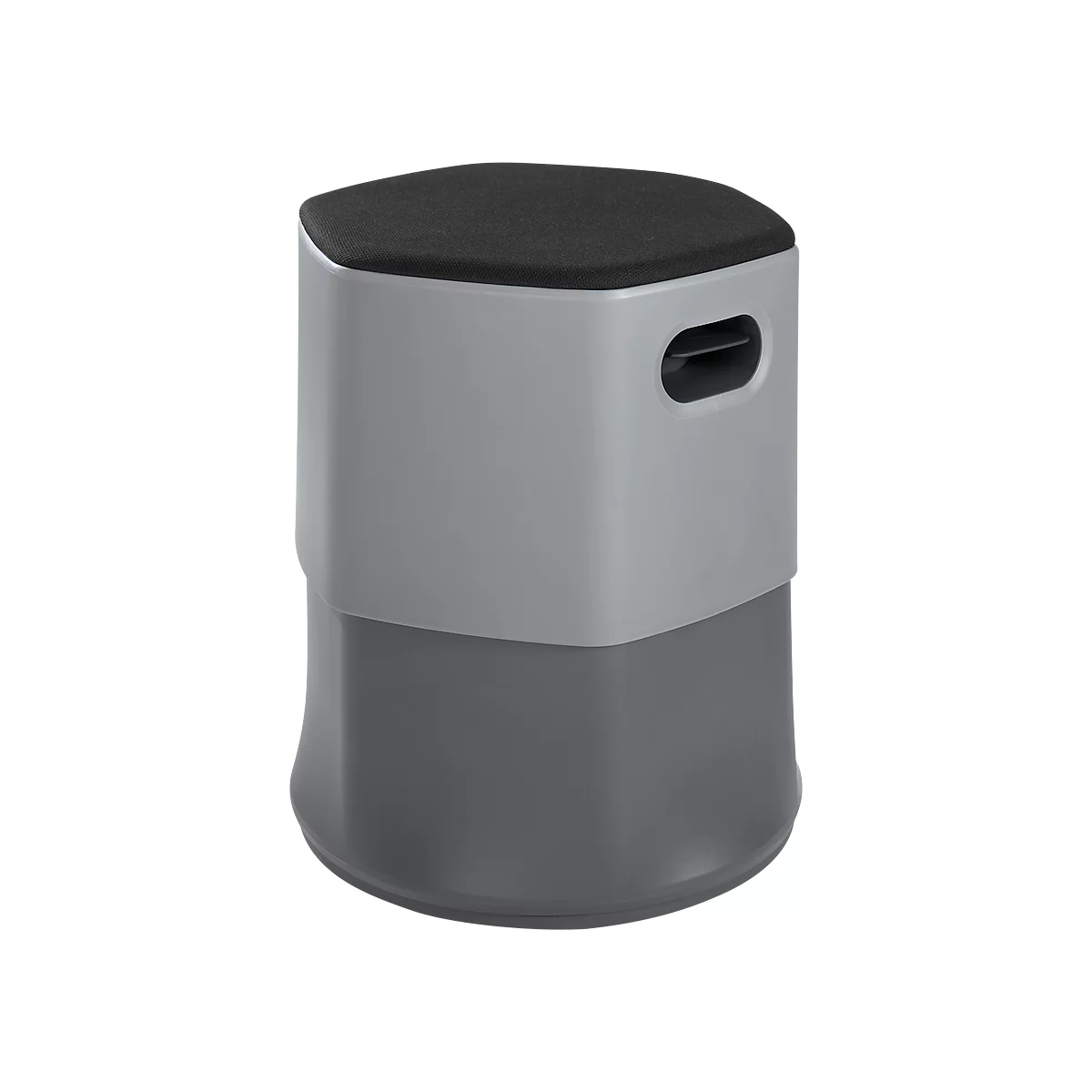 rocada Zachte zitkruk 3D, Ø 450 x H 440-560 mm, in hoogte verstelbaar, vlamvertragend, grijs
