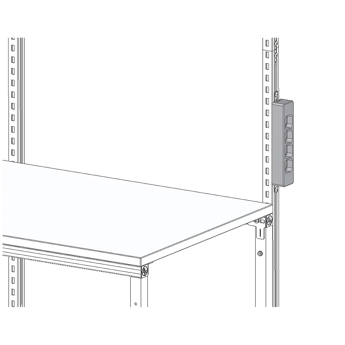 Rocholz 4-fach Steckdose System Flex, zur Selbstmontage, ohne Netzkabel