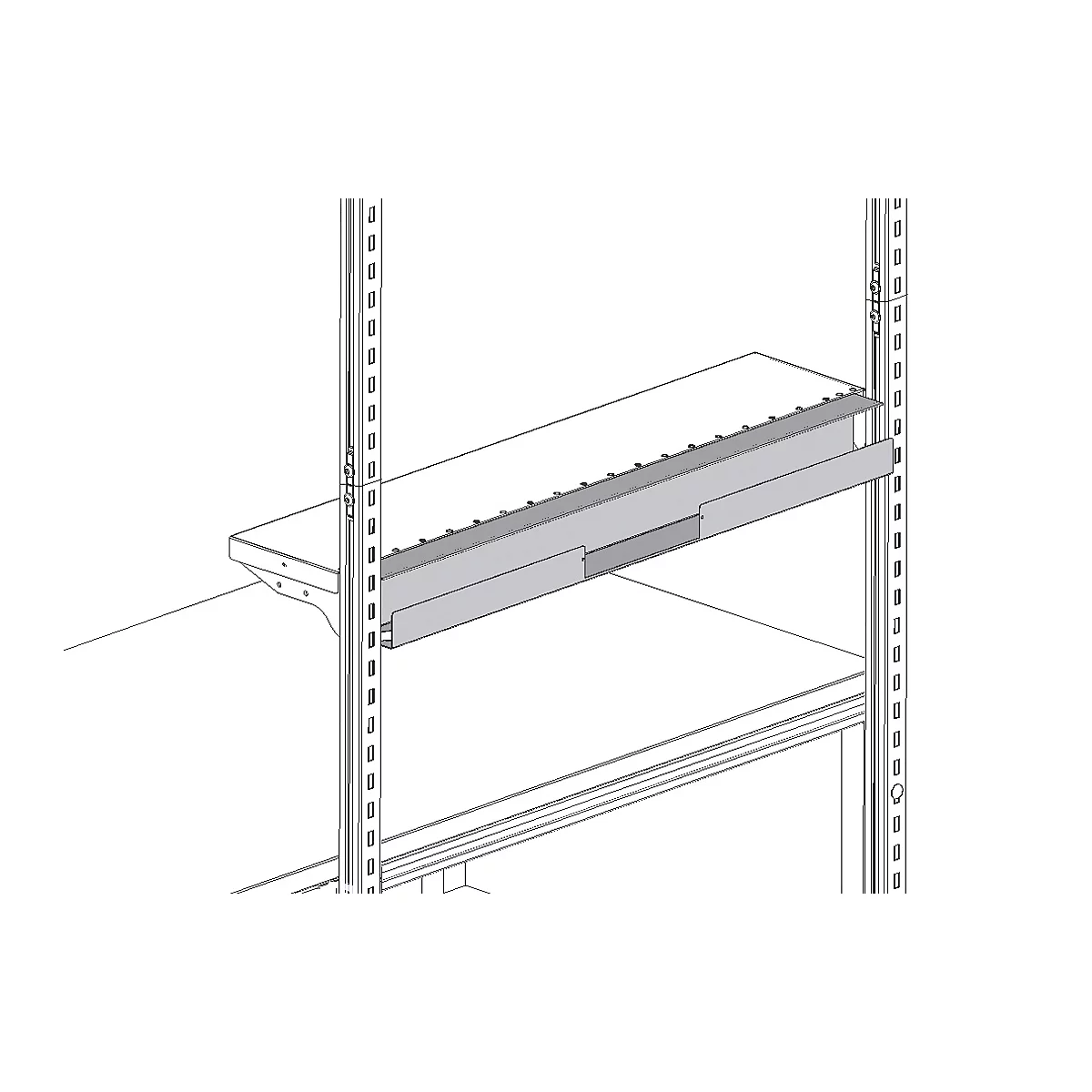 Rocholz Flex systeem kabelgoot, voor montage op het schap, 800 mm