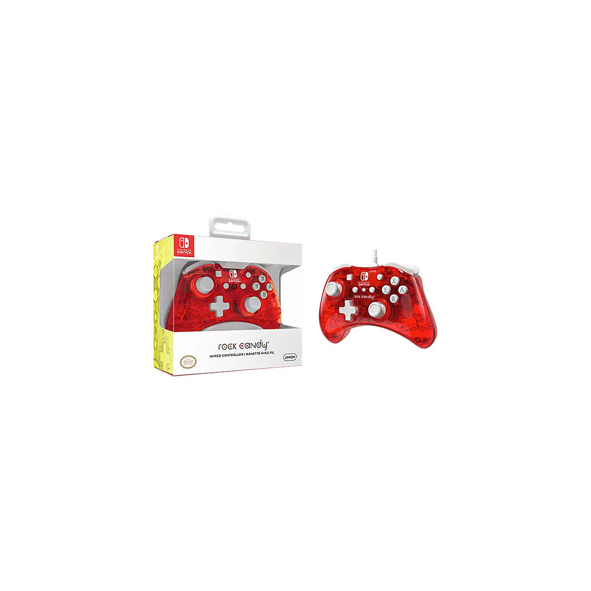 Rock Candy - Game Pad - kabelgebunden - klar - für Nintendo Switch