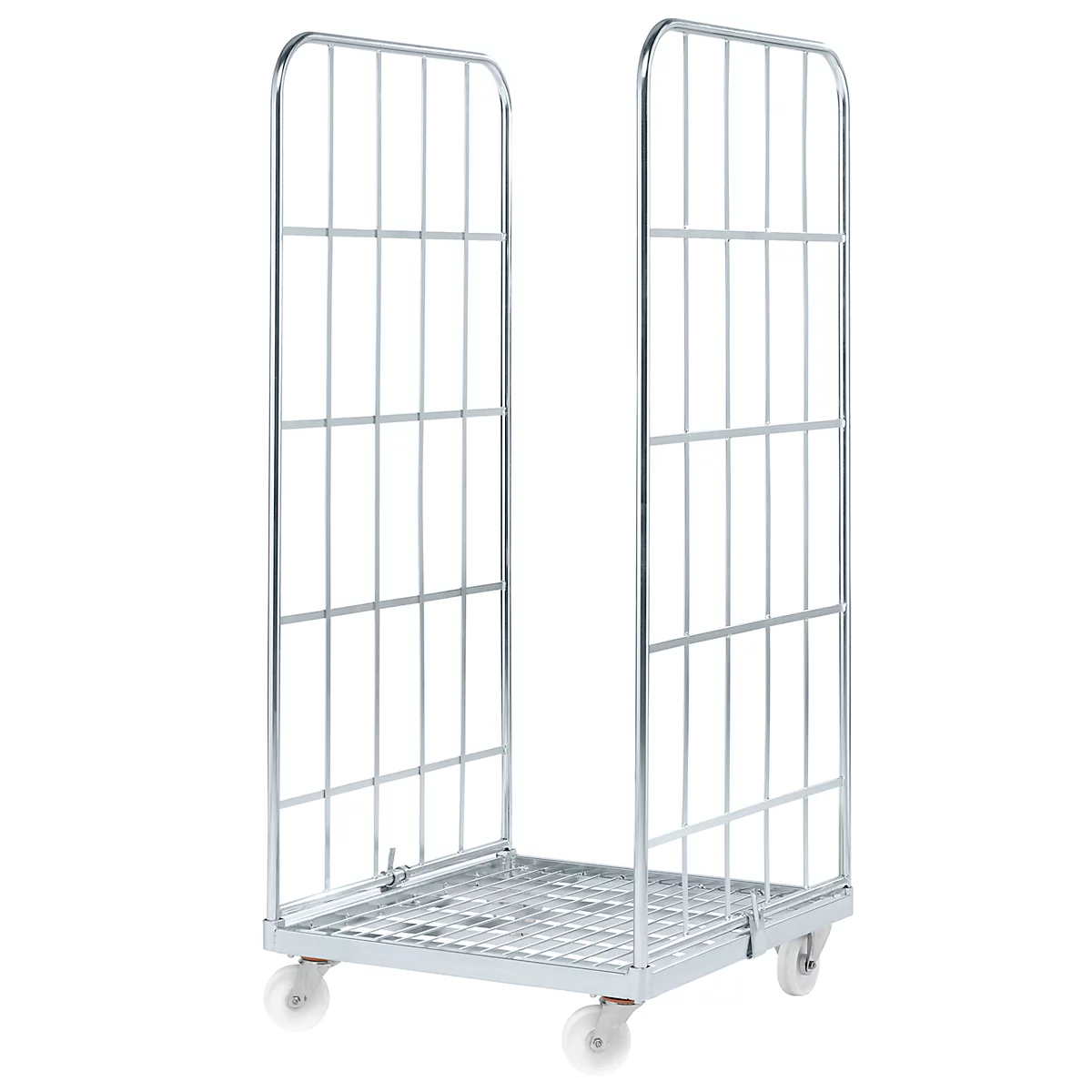 Rolcontainer, 2-zijdig, met stalen rolplaat, 1640 mm bruikbare hoogte